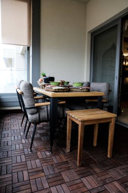 Modern balkon terasının içi