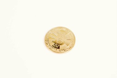 Bitcoin para, bitcoin 'in yakın plan görüntüsü