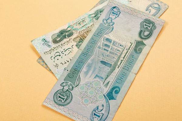 Центральный Банк Ирака Одна Динаровая Банкнота — стоковое фото