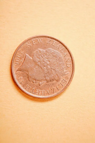 Pièces Monnaie Nouvelle Zélande Pièce Dollars Néo Zélandais — Photo