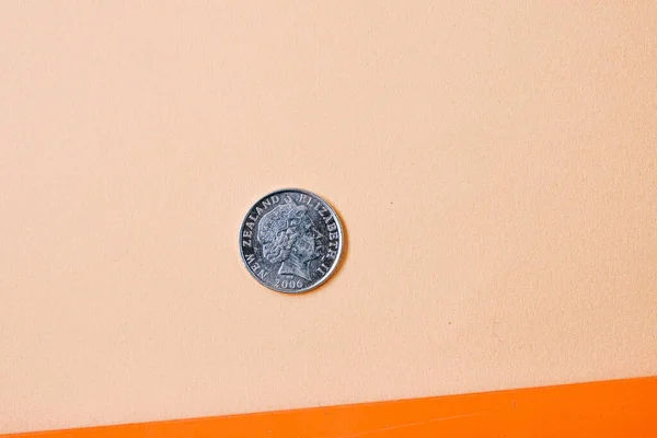 Neuseeländische Münzen Neuseeländische Dollars — Stockfoto