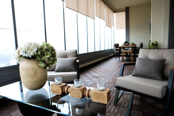 Interiör Modern Balkong Terrass — Stockfoto