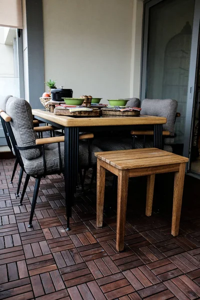 Modern balkon terasının içi