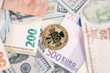 Multi Euro Nakit ve Bozuk Para, farklı türde yeni nesil banknotlar, bitcoin, Türk lirası