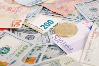 Multi Euro Nakit ve Bozuk Para, farklı türde yeni nesil banknotlar, bitcoin, Türk lirası