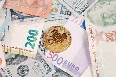 Multi Euro Nakit ve Bozuk Para, farklı türde yeni nesil banknotlar, bitcoin, Türk lirası