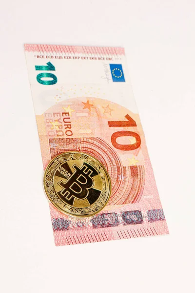 Multi Euro Dolar Efectivo Diferentes Tipos Billetes Nueva Generación Bitcoin —  Fotos de Stock