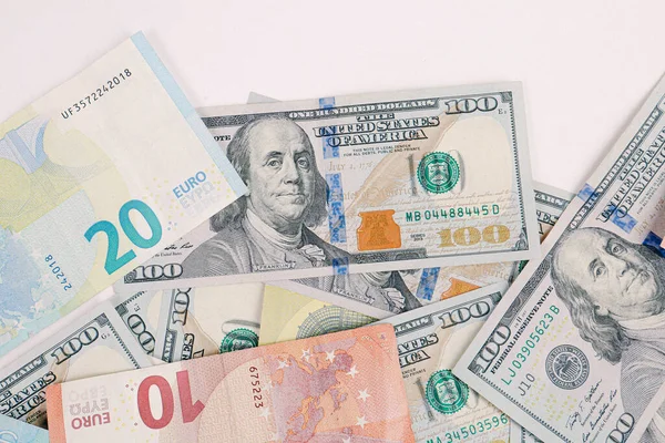 Multi Euro Dolar Efectivo Moneda Diferentes Tipos Billetes Nueva Generación — Foto de Stock