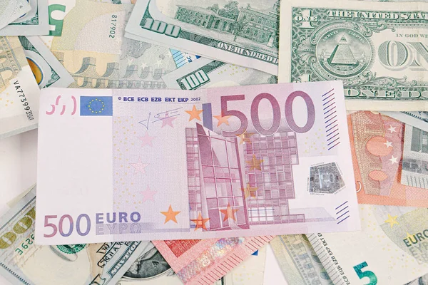 Multi Euro Nakit Bozuk Para Farklı Türde Yeni Nesil Banknotlar — Stok fotoğraf