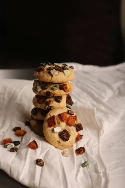 Cookies Med Mörk Choklad Chips — Stockfoto