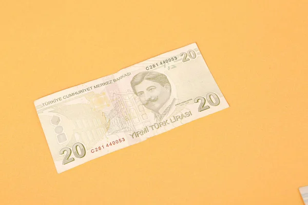 Waluta Turecka Banknoty Tureckie — Zdjęcie stockowe