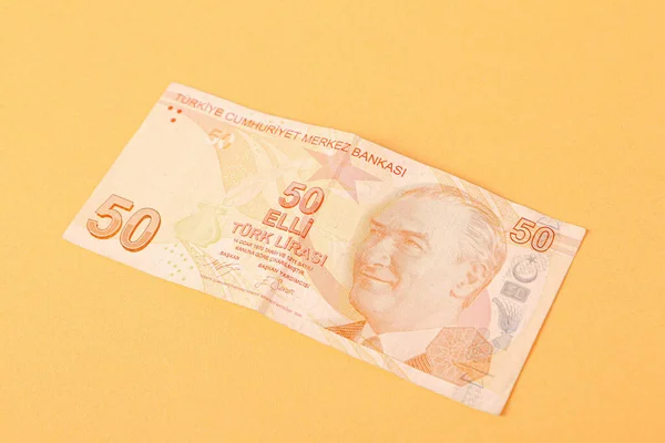 Turkisk Valuta Turkiska Lira Sedlar — Stockfoto