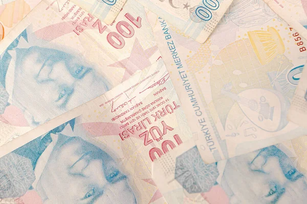 Türk Para Birimi Türk Lireti Banknotları — Stok fotoğraf