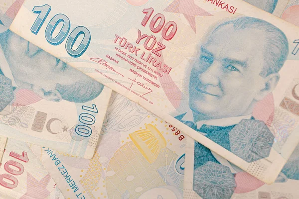 Turkisk Valuta Turkiska Lira Sedlar — Stockfoto