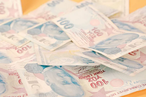 Türk Para Birimi Türk Lireti Banknotları — Stok fotoğraf