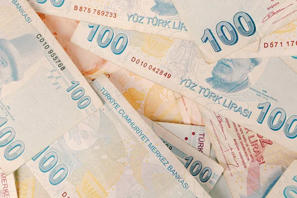 Turkish Currency Turkish Lira Banknotes — Stock Photo, Image