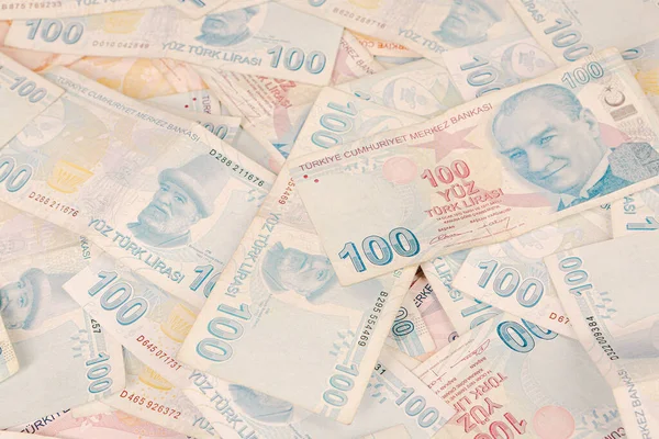Turkish Currency Turkish Lira Banknotes — Stock Photo, Image