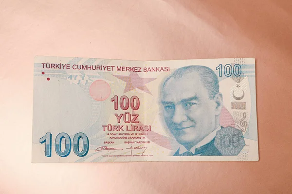 Waluta Turecka Banknoty Tureckie — Zdjęcie stockowe