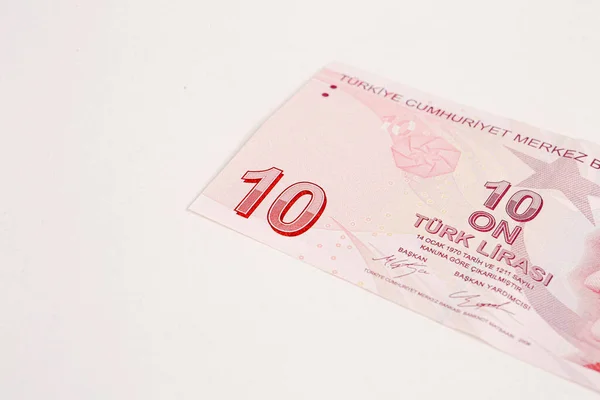 Waluta Turecka Banknoty Tureckie — Zdjęcie stockowe