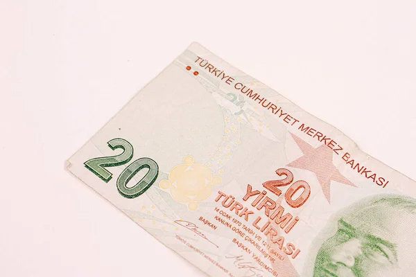 Turkse Valuta Turkse Lire Bankbiljetten — Stockfoto