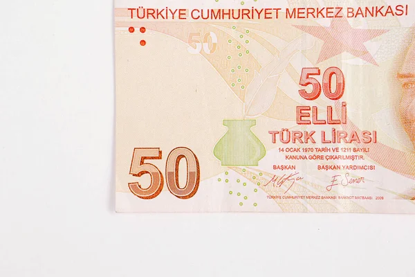 Turkse Valuta Turkse Lire Bankbiljetten — Stockfoto