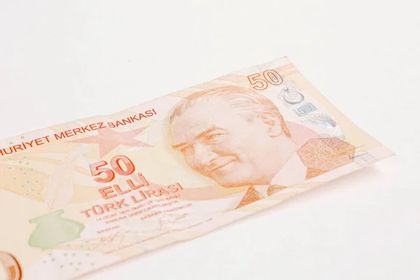 Waluta Turecka Banknoty Tureckie — Zdjęcie stockowe