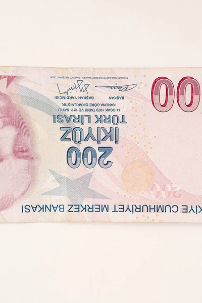 Waluta Turecka Banknoty Tureckie — Zdjęcie stockowe