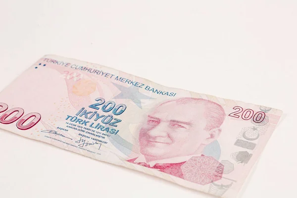 Waluta Turecka Banknoty Tureckie — Zdjęcie stockowe