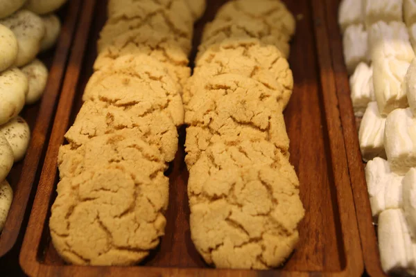 Grupo Galletas Surtidas Chip Chocolate Pasas Avena Chocolate Blanco — Foto de Stock