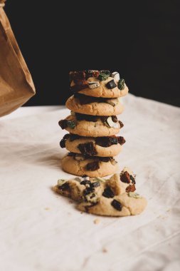 Koyu çikolata parçaları ile tanımlama