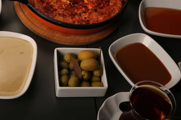 Rich Delicious Turkish Breakfast — Stock Photo, Image