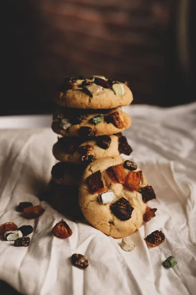 Galletas Con Chispas Chocolate Negro — Foto de Stock