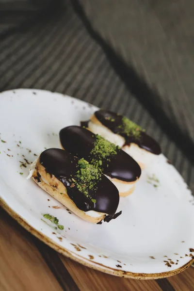 黑巧克力曲奇饼 — 图库照片