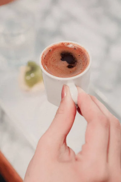 Cup Turkish Coffee Table — Stock Photo, Image