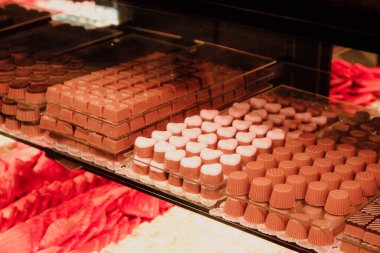 bir sürü değişik çikolatalı pralin