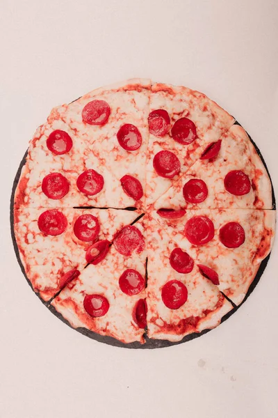 Läcker Blandning Pizza Italiensk Mat — Stockfoto