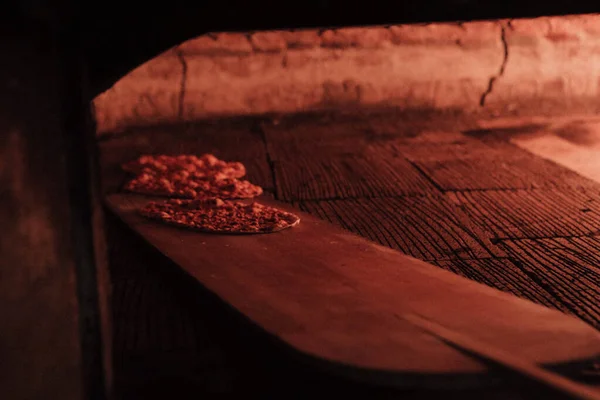 Restaurante Pita Pão Pide Cozinhar Forno Fogão Imagem Conceito Padaria — Fotografia de Stock