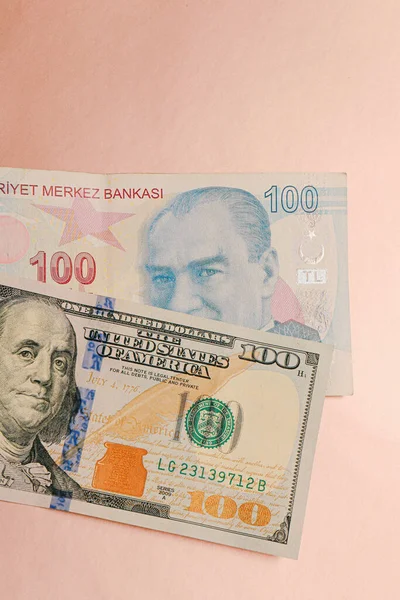 Банкноты Доллары Турции — стоковое фото