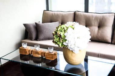 Modern balkon terasının içi