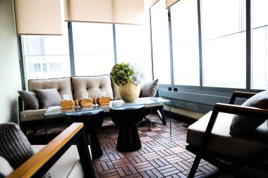 Modern balkon terasının içi