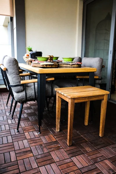 Interior Terraza Balcón Moderno — Foto de Stock