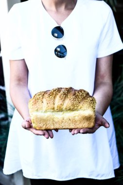 Lezzetli doğal estetik fırınlanmış ekmek