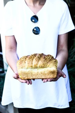 Lezzetli doğal estetik fırınlanmış ekmek