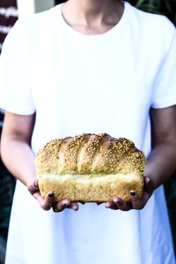 Lezzetli doğal estetik fırınlanmış ekmek