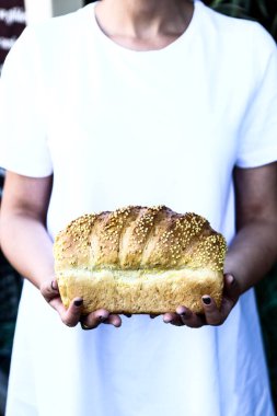 Lezzetli doğal estetik fırınlanmış ekmek