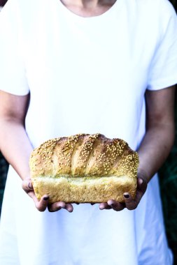 Lezzetli doğal estetik fırınlanmış ekmek