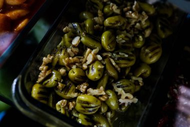 Geleneksel Türk ve Yunan yemek meze masası