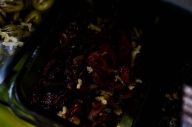 Geleneksel Türk ve Yunan yemek meze masası