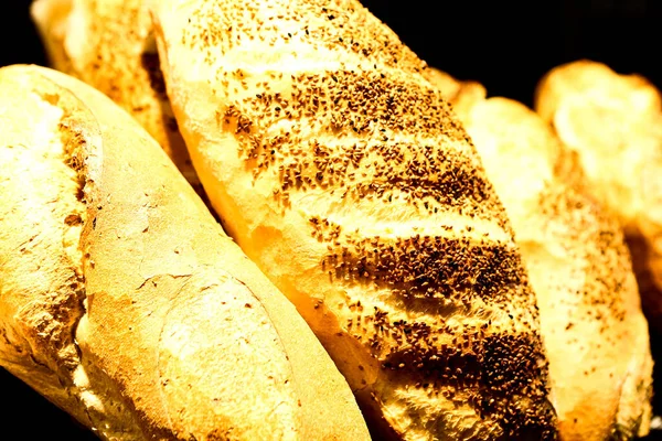 Delicioso Pão Assado Estético Natural — Fotografia de Stock