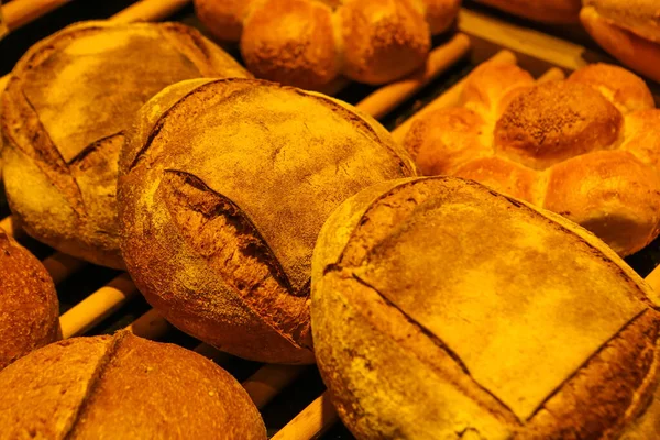 Delizioso Pane Naturale Estetico Forno — Foto Stock